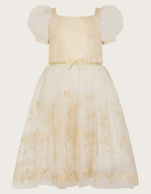 Beige Kids' Monsoon Land of Wonder Princess Steeple Dress | OLL-1882