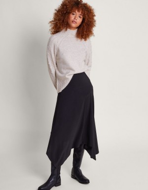 Black Women's Monsoon Fenn Flare Skirts | GQI-8884