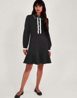 Black Women's Monsoon Paloma Ponte Dress | WQY-9453