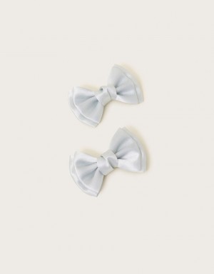 Blue Kids' Monsoon Bridesmaid Bow Clips Set of Two Hair Accessories | FEW-0974