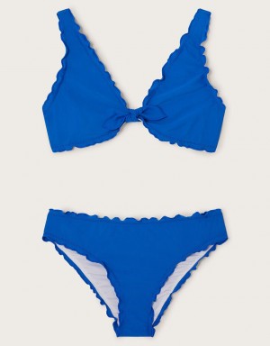 Blue Kids' Monsoon Frill Bikini Set Swimwear | NWU-6948