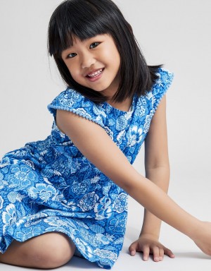 Blue Kids' Monsoon Heritage Fruit Print Dress | TFC-5059