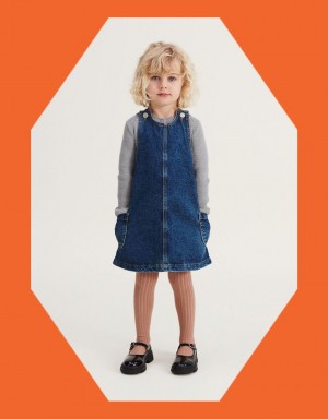 Blue Kids' Monsoon Liewood Maddie Denim Dress | AYN-4745