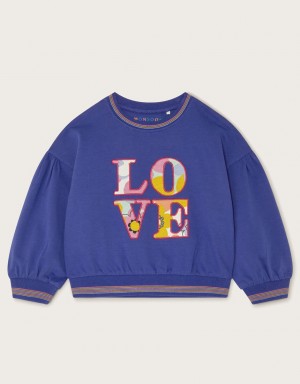 Blue Kids' Monsoon 'Love' Sweat Tops | XHN-4845