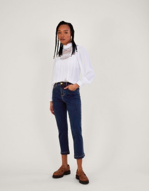 Blue Women's Monsoon Safaia Crop with Sustainable Cotton Jeans | GEN-4716