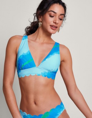 Blue Women's Monsoon Zifia Bikini Tops | DOM-5128