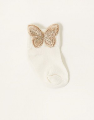 Gold Kids' Monsoon Baby Butterfly Socks | JTS-3761