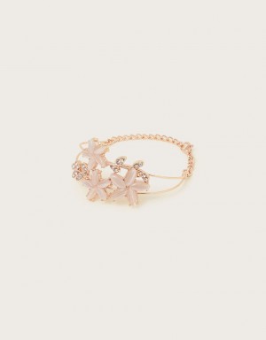 Gold Kids' Monsoon Jewel Flower Cuff Bracelet | QLP-2141