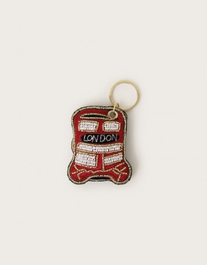 Gold Women's Monsoon London Bus Keyring | AGG-4335