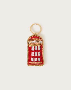 Gold Women's Monsoon Telephone Box Keyring | ZCK-8659