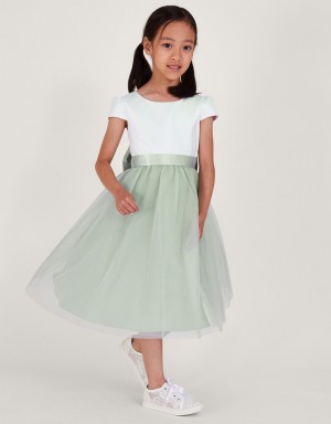 Green Kids' Monsoon Tulle Bridesmaid Dress | REP-5326