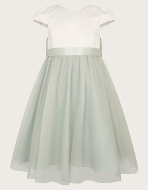 Green Kids' Monsoon Tulle Bridesmaid Dress | GMF-2260