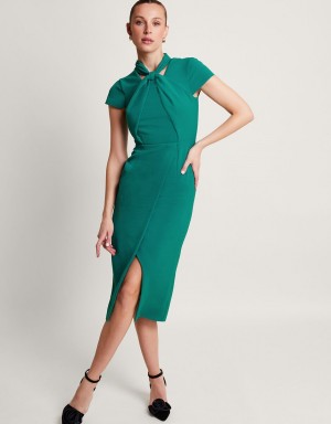 Green Women's Monsoon Garda Shift Dress | FLD-3272