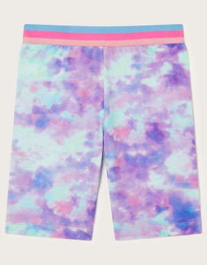 Multicolor Kids' Monsoon Tie Dye Cycling Shorts | PPS-3763