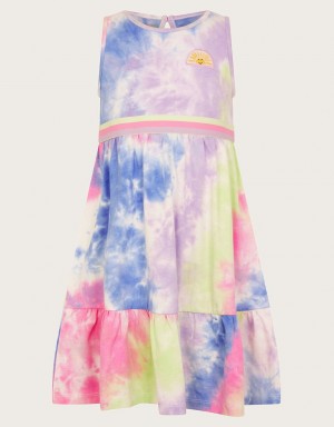 Multicolor Kids' Monsoon Tie Dye Print Dress | RFA-1415