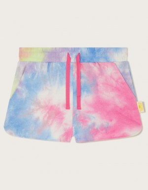 Multicolor Kids' Monsoon Tie Dye Shorts | UWX-3117