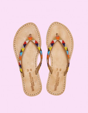 Multicolor Women's Monsoon Laidback London Seri Leather Multi Sandals | BCC-2294