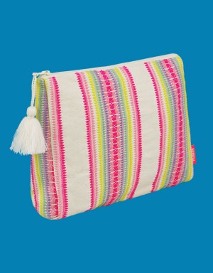 Multicolor Women's Monsoon Sunuva Jacquard Wash Bags | YBR-0256