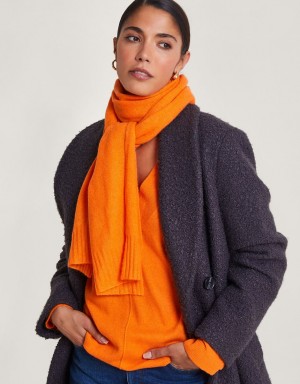 Orange Women's Monsoon Coni Cashmere Orange Scarves | FNL-0385