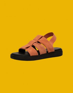 Orange Women's Monsoon Shoe The Bear Suede Orange Sandals | TET-5893