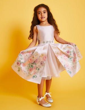 Pink Kids' Monsoon Aria Duchess 2-in-1 Dress | MCY-5724