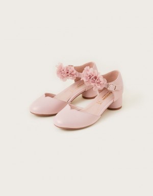 Pink Kids' Monsoon Corsage Two-Part Heels | UGZ-8795