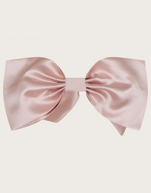 Pink Kids' Monsoon Duchess Twill Bridesmaid Bow and Sash Hair Accessories | XRL-8582