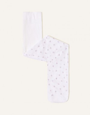 Pink Kids' Monsoon Glitter Heart Tights | BRK-0417