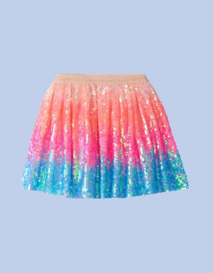 Pink Kids' Monsoon Hatley Sequin Skirts | FSB-3291