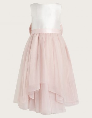 Pink Kids' Monsoon Olivia Organza Bridesmaid Dress | PGC-4968