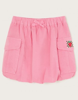 Pink Kids' Monsoon Parachute Cargo Skirts | KBA-4174