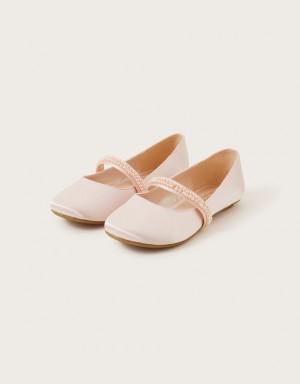 Pink Kids' Monsoon Pearl Ballerina Flats | SLS-2677