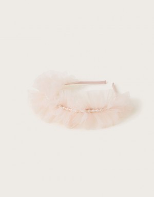 Pink Kids' Monsoon Pearly Ruffle Headband | JKD-8229