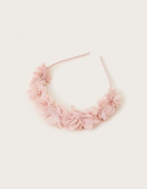 Pink Kids' Monsoon Ruffle Bridesmaid Headband | OXL-9155