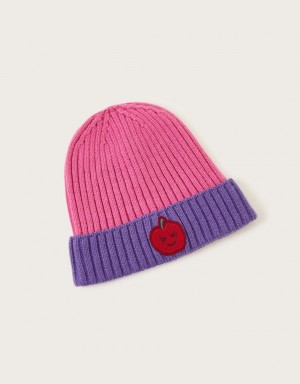 Purple Kids' Monsoon Apple Beanie Hats | WJC-1250