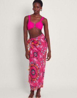 Red Women's Monsoon Kaleidoscope Sarong Swimwear | JPP-9096