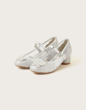 Silver Kids' Monsoon Princess Butterfly Heels | ZHL-7244