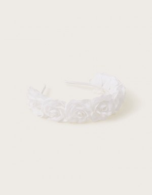 White Kids' Monsoon 3D Flower Headband | XKG-9889