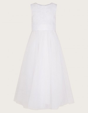 White Kids' Monsoon Alice Maxi Communion Dress | TTG-9248