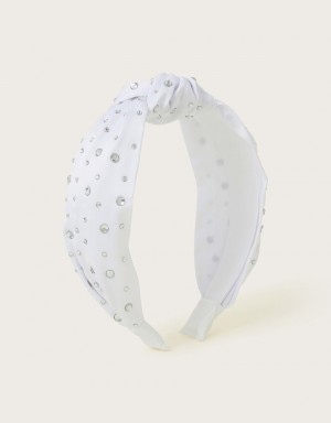 White Kids' Monsoon Amber Diamante Bridesmaid Headband | ACV-2210