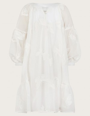 White Kids' Monsoon Butterfly Tunic Dress | DIB-9110