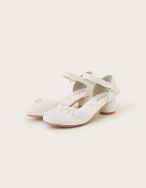 White Kids' Monsoon Coco Butterfly Two-Part Heels | DUV-2340