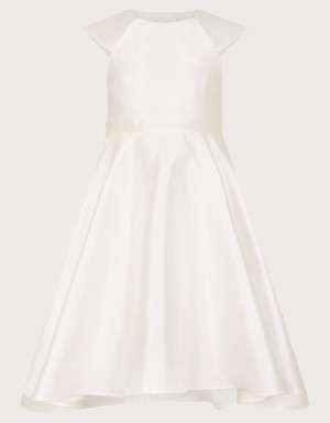 White Kids' Monsoon Cordelia Duchess Dress | GXO-3404