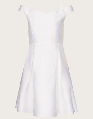 White Kids' Monsoon Duchess Twill Bardot Prom Dress | VLZ-1933