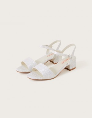 White Kids' Monsoon Lacey Sandals | LRE-5677