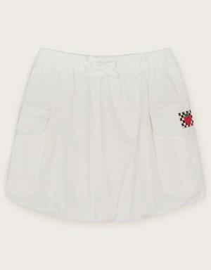 White Kids' Monsoon Parachute Cargo Skirts | MIG-4871