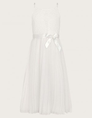 White Kids' Monsoon Truth Lace Prom Dress | YWY-8157