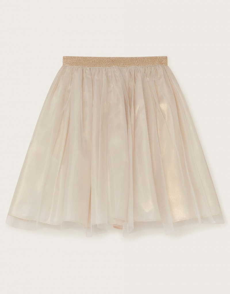 Beige Kids' Monsoon Land of Wonder Butterfly Tulle Skirts | DDI-8311