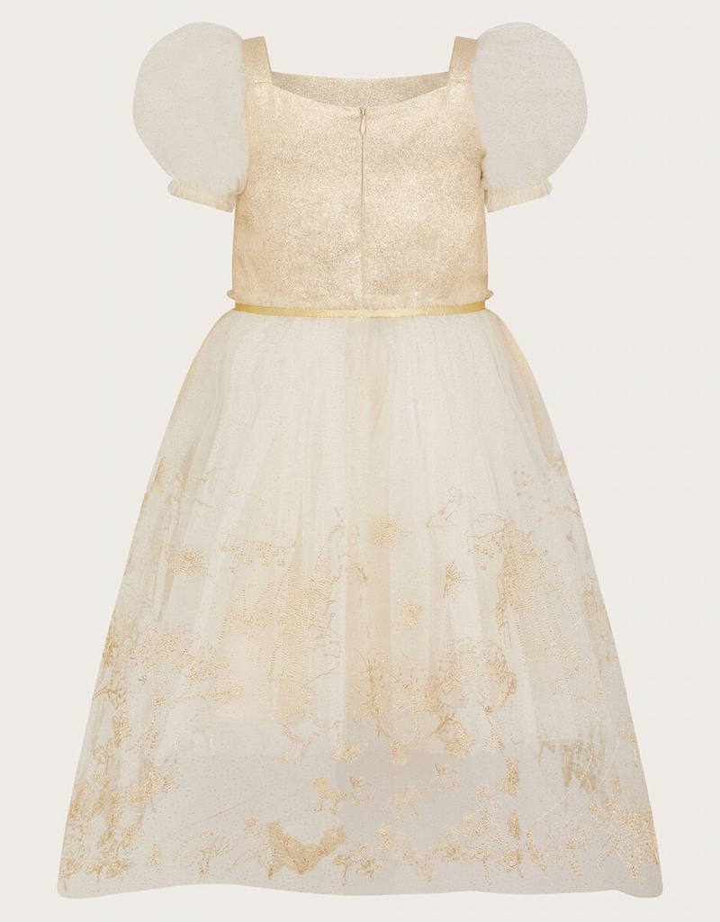 Beige Kids' Monsoon Land of Wonder Princess Steeple Dress | OLL-1882