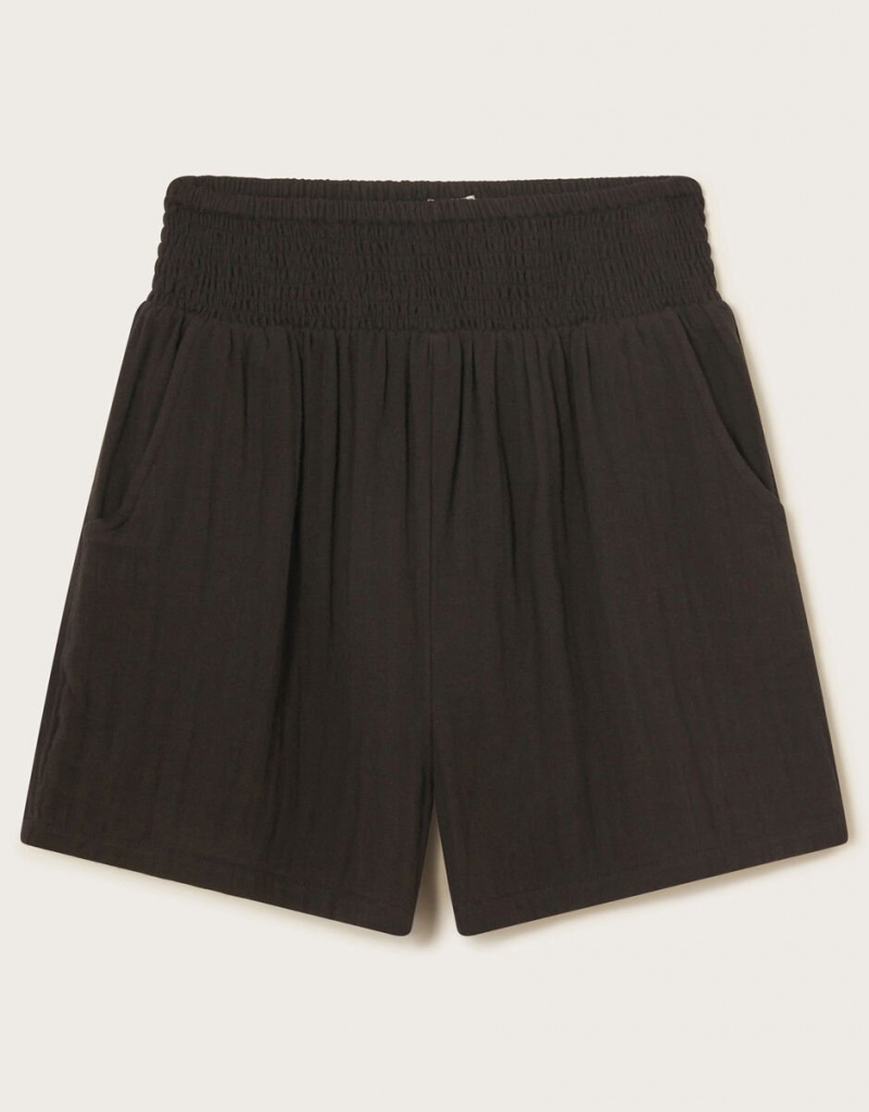 Black Kids\' Monsoon Cheesecloth Shorts | BZQ-0374